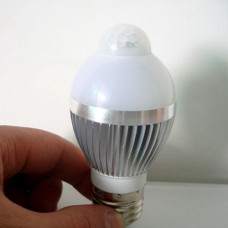 E27 5W Warm White PIR Motion Sensor LED Bulb Light Energy Saving Aisle Stairs