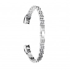Compatible with Fitbit Alta HR/Alta Bands, Classy Fitness Wristband Smart Watch Stainless Steel Strap Adjustable Replacement Accessory Bands Strap for Alta HR/Fitbit Alta Bands(Silver)