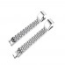 Compatible with Fitbit Alta HR/Alta Bands, Classy Fitness Wristband Smart Watch Stainless Steel Strap Adjustable Replacement Accessory Bands Strap for Alta HR/Fitbit Alta Bands(Silver)